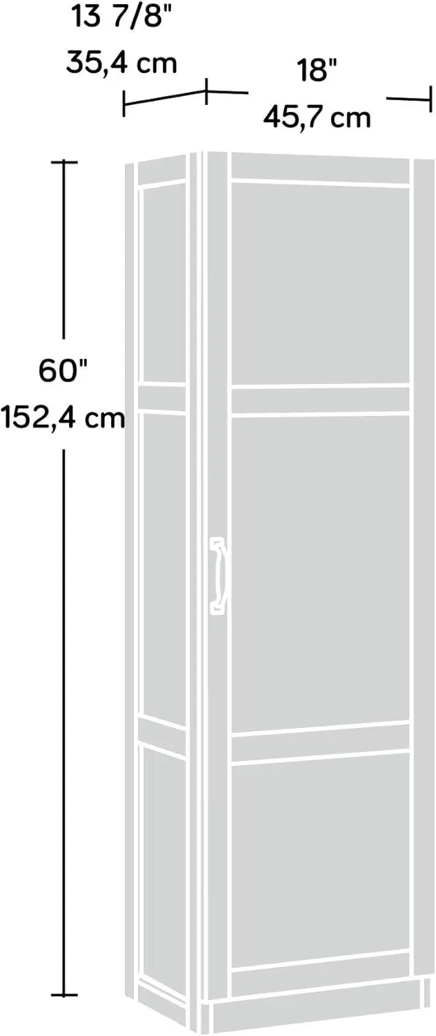 Storage Pantry cabinets, L: 17.99" x W: 13.94" x H: 60.00", Highland Oak finish