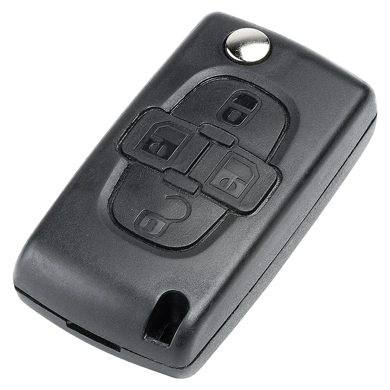 Car Remote Key Car Key Transponder Chip KEYECU ASK 433 ID46/ PCF7941 Chip CE0523 Replacement Remote Key Fob 4 Button HU83 / VA2 Blade for Peugeot 1007 for Citroen C8