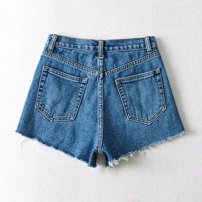 2024 Spring Summer Hot Short Jeans Women Fashion Sexy High Waist Wash Plus Size Tassel Feminino Denim Shorts Women's Streetwear