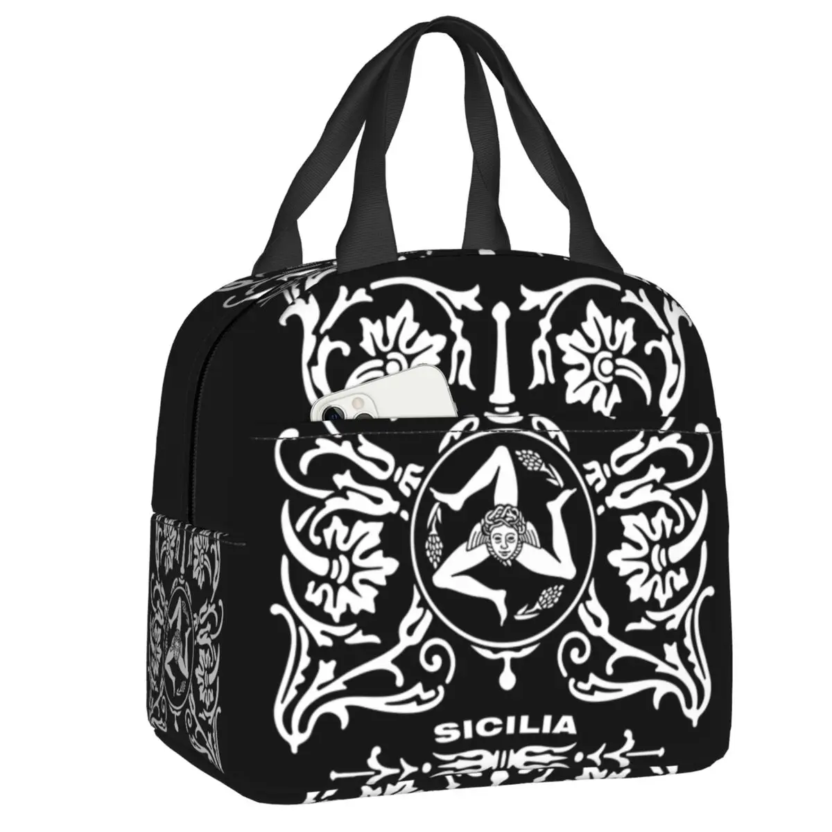 

Sicilia Love Trinacria логотип Ланч-бокс для женщин сицилийский флаг охладитель Термоизолированный пищевой Ланч-бокс для офиса работы пикника Сумки