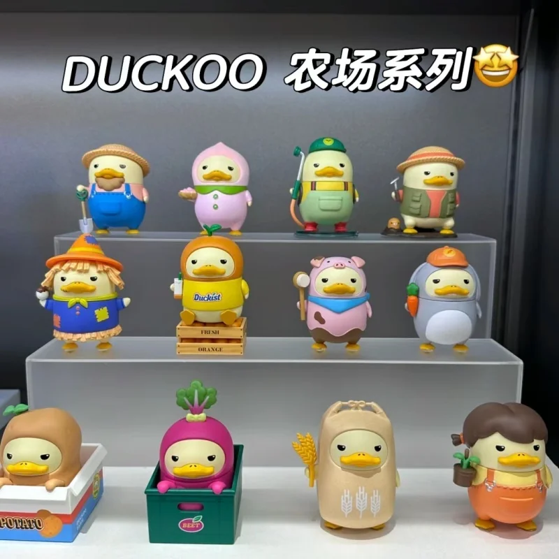 Duckoo Farm серия загадочная коробка 1 шт./12 шт. глухая коробка утка ферма толкатель утка свинка Жук соломенная милая игрушка Подарки