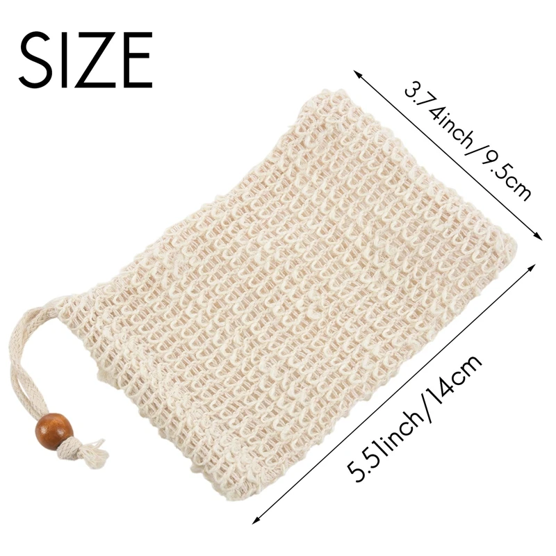 5 Pack Exfoliating Soap Bag Natural Soap Saver