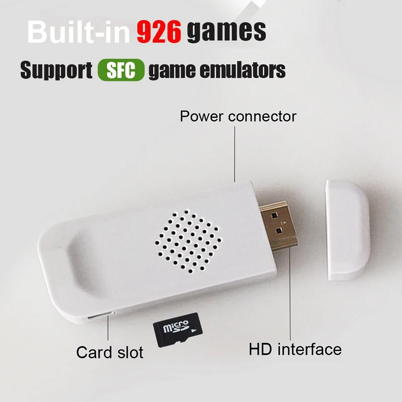 VERORA Wireless Game Console For SNES NES HDMI-compatible Game Stick Built in 3500+Retro For SFC Drive