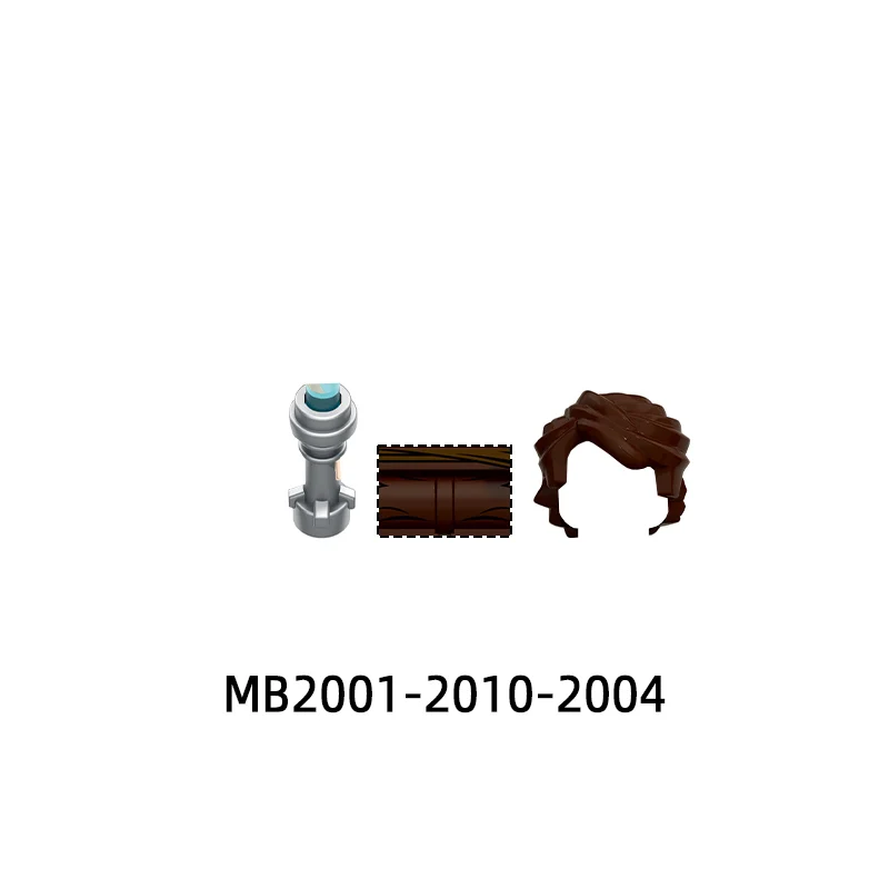 MB2001-MB2010 무기 바지 헤어 부품 액션 피규어 검 모델 블록 MOC 브릭 세트 선물 장난감