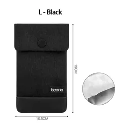 Portable Waterproof Travel Organizer for Electronics and Accessories (A - L - Black)