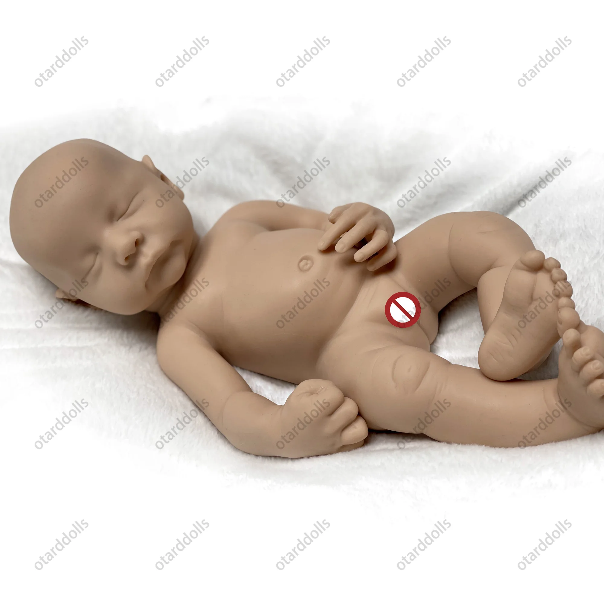 16 Inch Full Solid Silicone Bebe Reborn Doll Unpainted DIY Boneca Reborn  Corpo De Silicone bebe Reborn Corpo De Silicone Inteiro