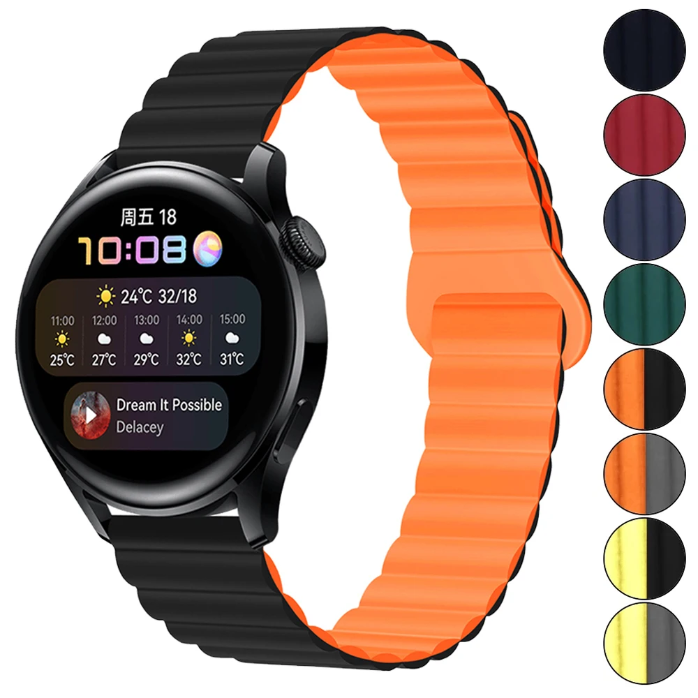

Ремешок для часов HUAWEI WATCH GT 3 2 Pro GT2e, силиконовый, магнитный, 20, 22 мм
