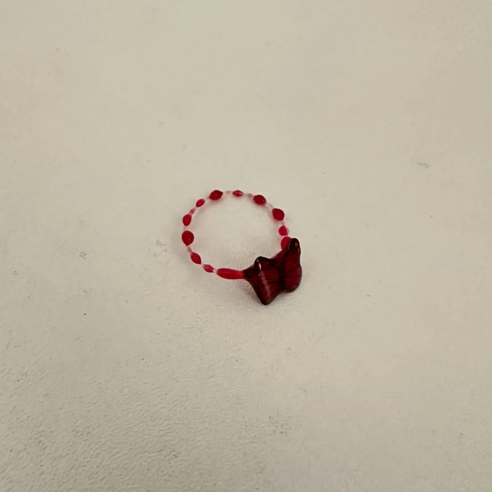 Anello A Farfalla Vintage Nero, Smaltato, Regolabile, Asimmetrico, Stile Gotico Punk Per Donne