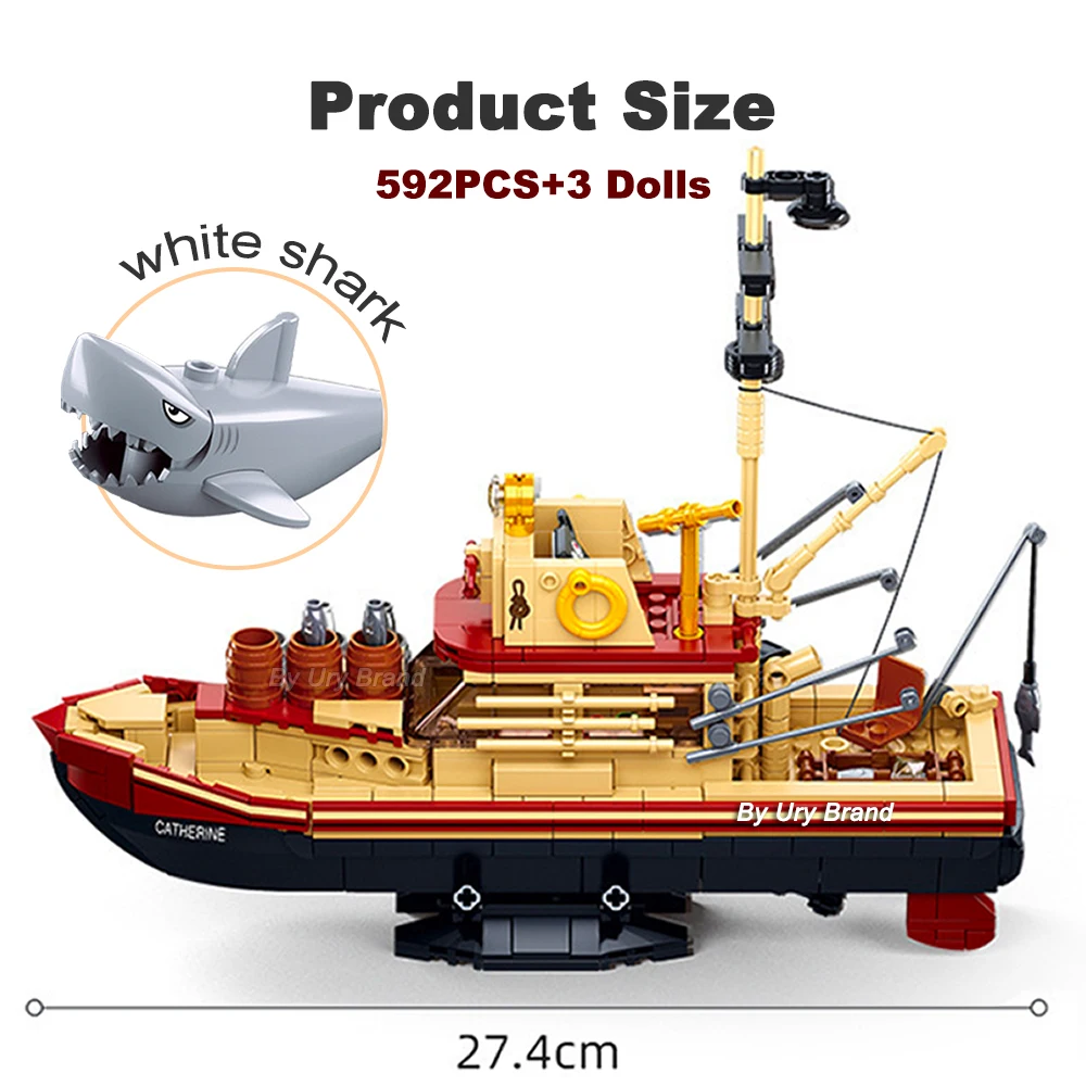  WVINVW Fishing Boat Building Blocks Sets, Pirate Ship Sea  Fishing Building Block Toy Set Collection Show, Creative Gifts Toys for  Boys and Girl Ages 6-12 Years Old and up, 645 PCS 