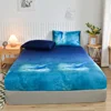 Super Soft Brushed Polyester Bed Fitted Sheet - Modern Galaxy Print, Hypoallergenic, Cozy, Drift to Sleep Under the Stars 6