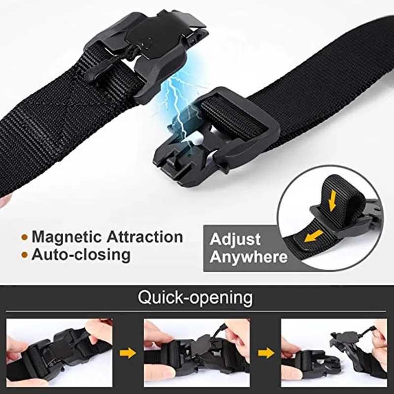 Genuine Tactical Belt Quick Release Magnetic Buckle Belt Soft Real Nylon Sports Accessories men and women belt BEST SELLERS