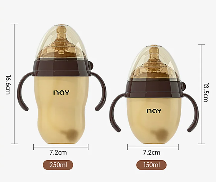 Full silicone milk bottle with wide caliber for newborn babies anti bloating anti choking drop soft 150ML 250ML
