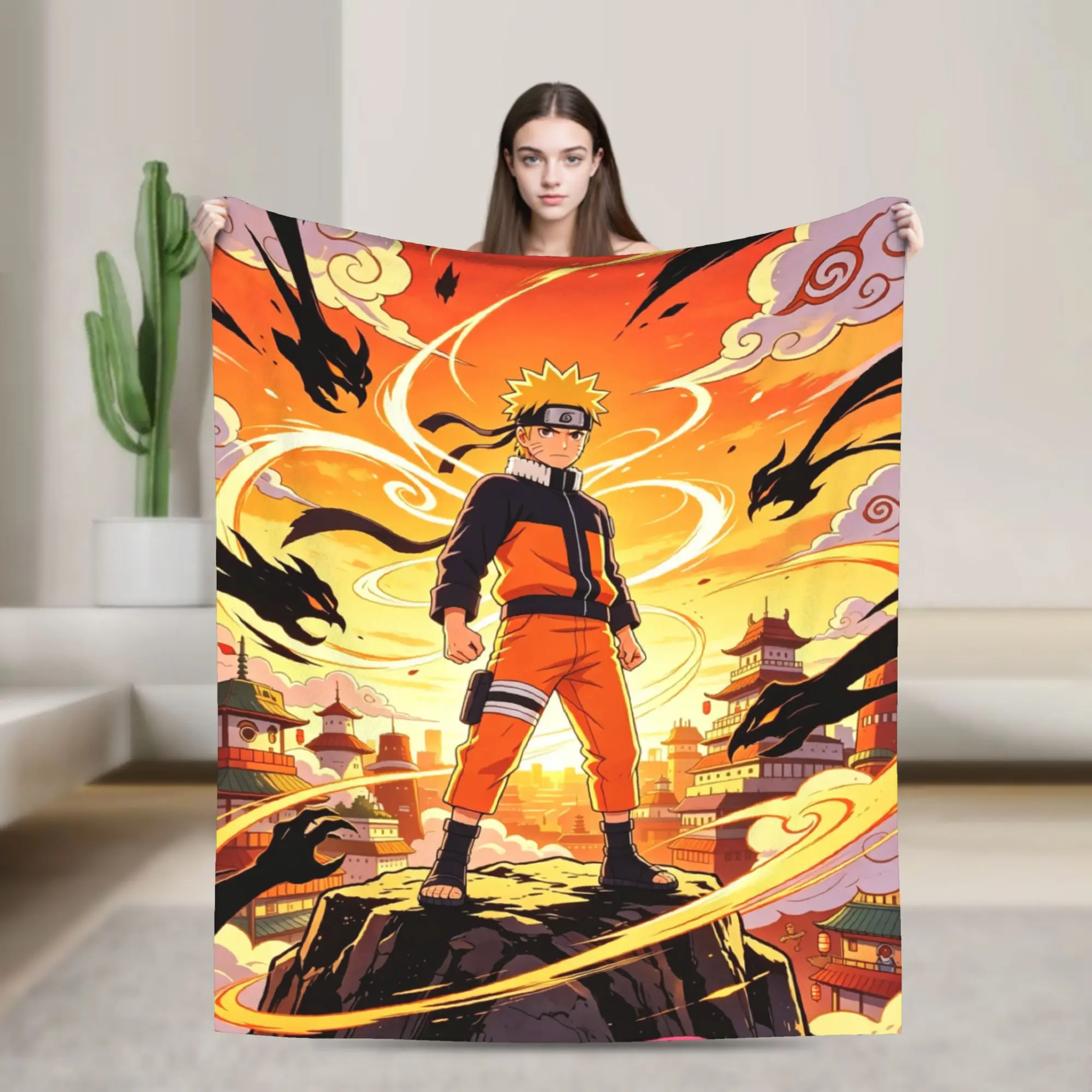 Luxurious Naruto Inspired Soft Fleece Blanket - Warm Flannel Manga Throw