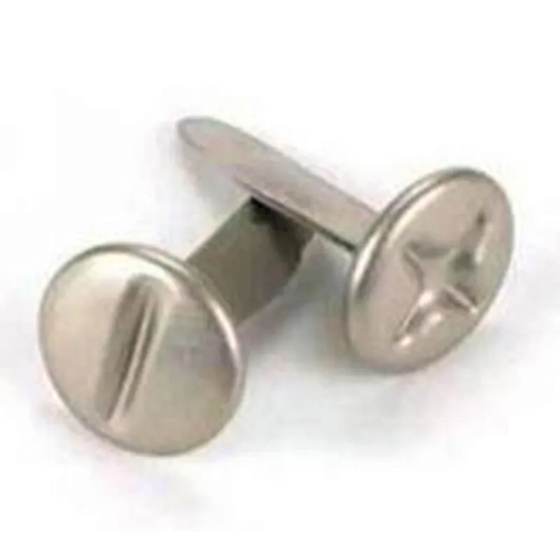 100pcs 8mm "+ " Slotted Phillips Head Screw Brads Silver Scrapbooking