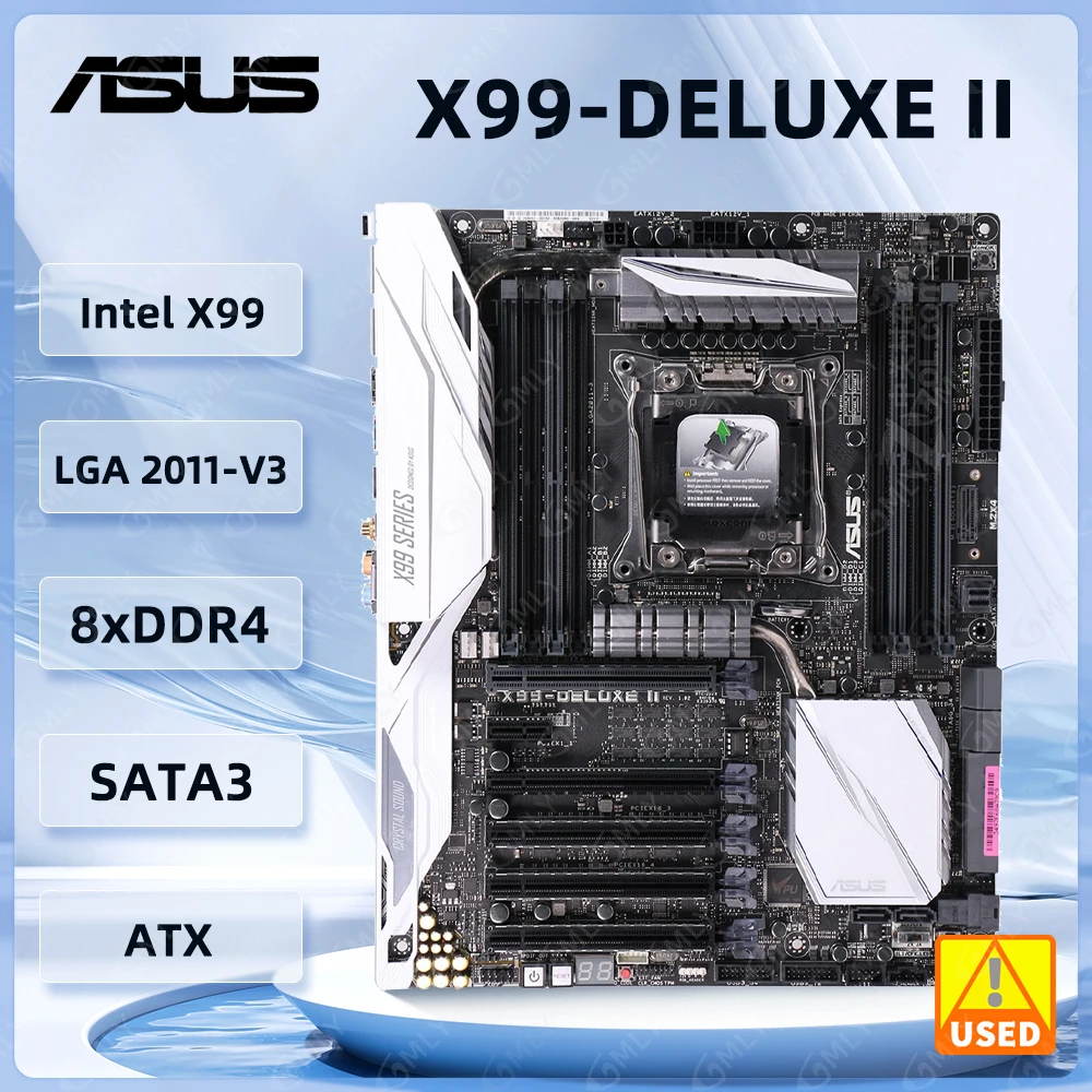 ASUS X99-A II LGA 2011-v3 Intel X99 SATA 6Gb/s USB 3.1 USB 3.0 ATX Intel Motherboard StoneTaskin For Asus X99-DELUXE II Motherboard Intel X99 Motherboard L