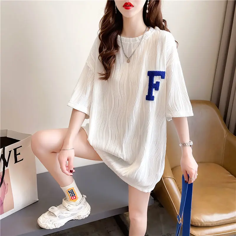 

Design Sense Niche Personality Striped Short-Sleeved T-Shirt Women's 2022 New Summer Tops For Women