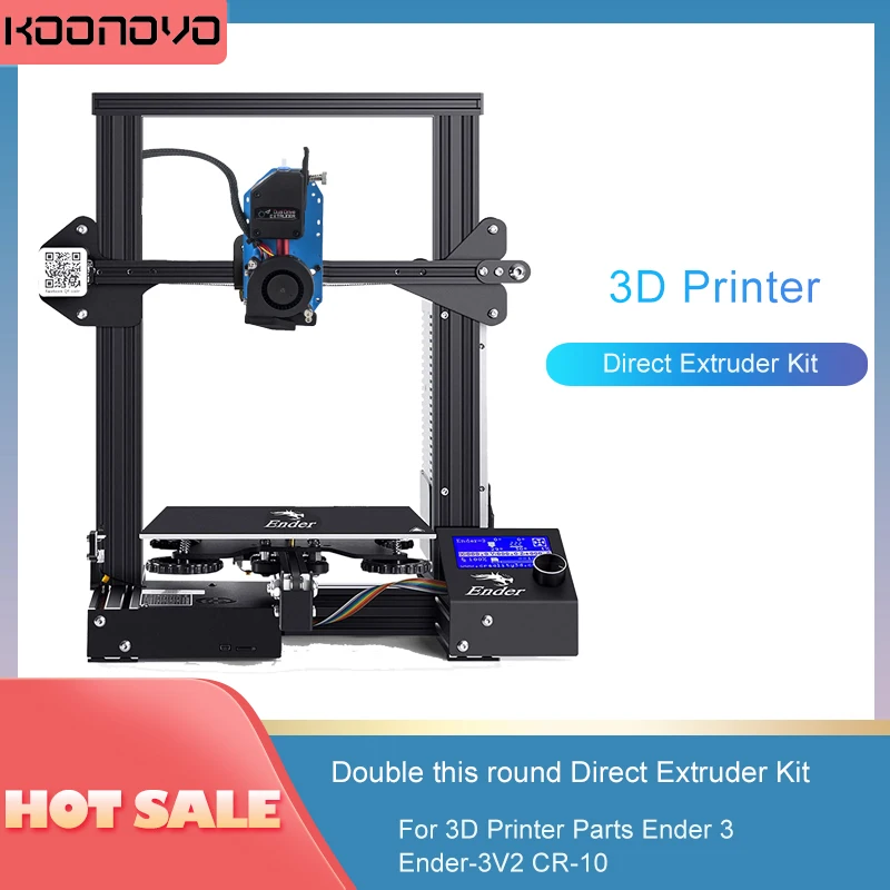 Direct Extruder Kit Koonovo Accessories 12V/24V with 1pc Wrench 4pcs Screws 3D Printer Parts Ender 3/Ender-3V2/CR-10