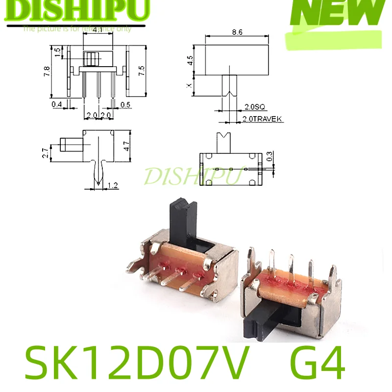 10–30 Stück Kippschalter Ss-23E04G3 G4 (2P3T) (2P2T) Ss12D00 Ss12D10 Ss12D11 Sk13D07V Ss12F15V Ss12D07V Sk01L Sk02Lsk09 Sk09B Sk09 – Detail 16