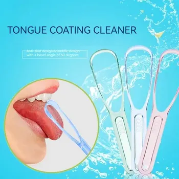 혀 스크래퍼 클리너, 구취 제거, 혀 구강 청소 케어, 개별 포장, 혀 스크래핑 브러시, 3 개 상품 이미지