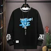 Spring  Autumn Men's Sweatshirt Japan Cartoon Cat Sportswear Long Sleeved O Neck T-shirt  Harajuku High Street Men Clothing 2024 5