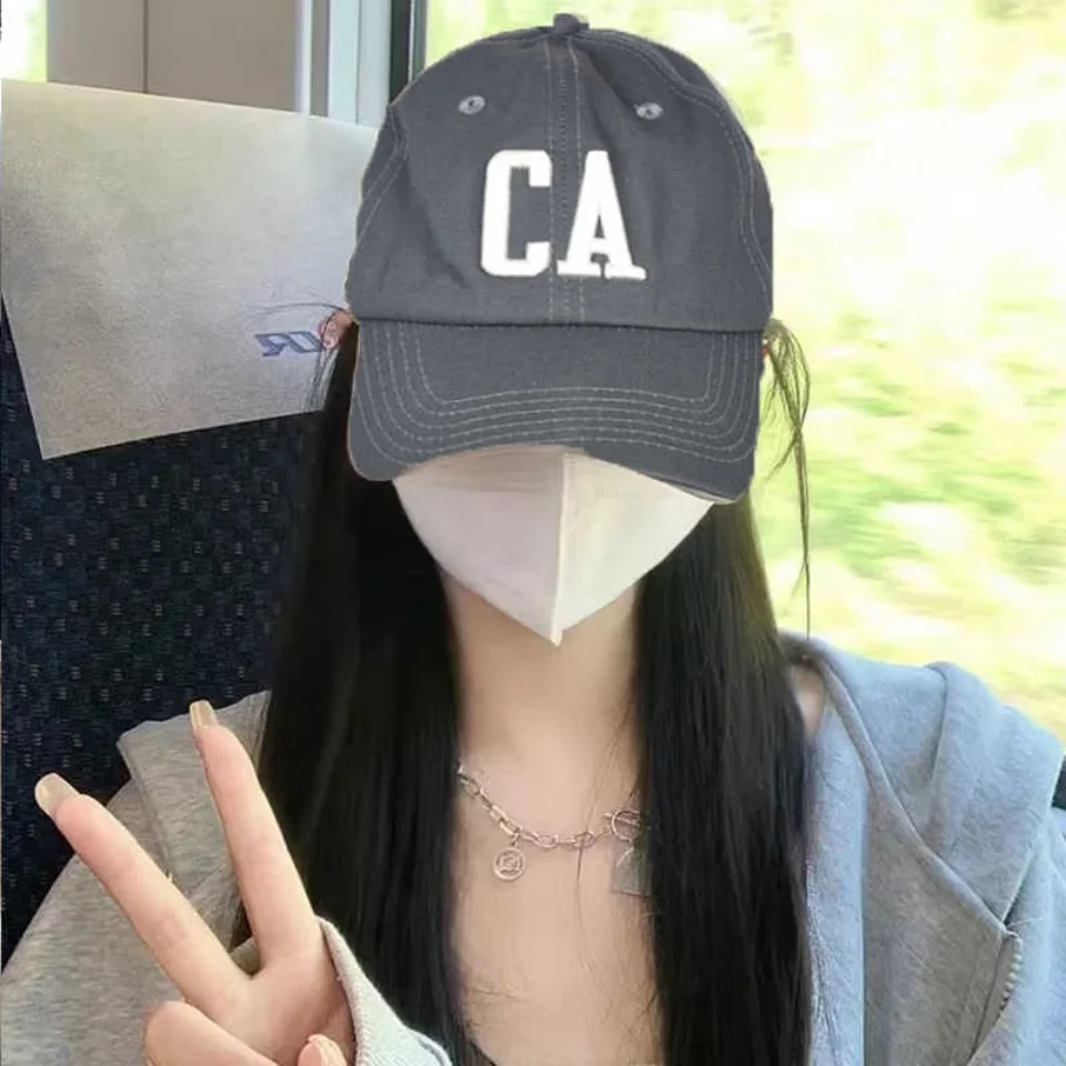 Long Wavy Synthetic Wig Baseball Rice Black Cap With Hair Extensions Hat Wigs Natural Black Connect Wig Adjustable For Women