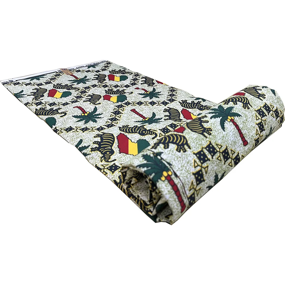 High Quality African Ankara Printed Wax Fabric Handmade DIY Material Polyester
