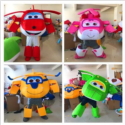 

Super Wings Mascot Costume Transformers Character Fancy Dress Suit Cartoon Masks Party Chase Costume Super fly man Mascotter Pro