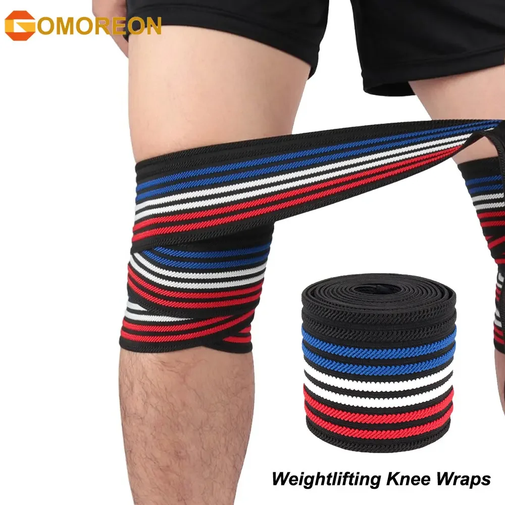 1Pcs 180cm Elastic Bandages Crossfit Fitness Pressurized Straps Gym Weight Lifting Squats Leg Knee Compression Training Wraps