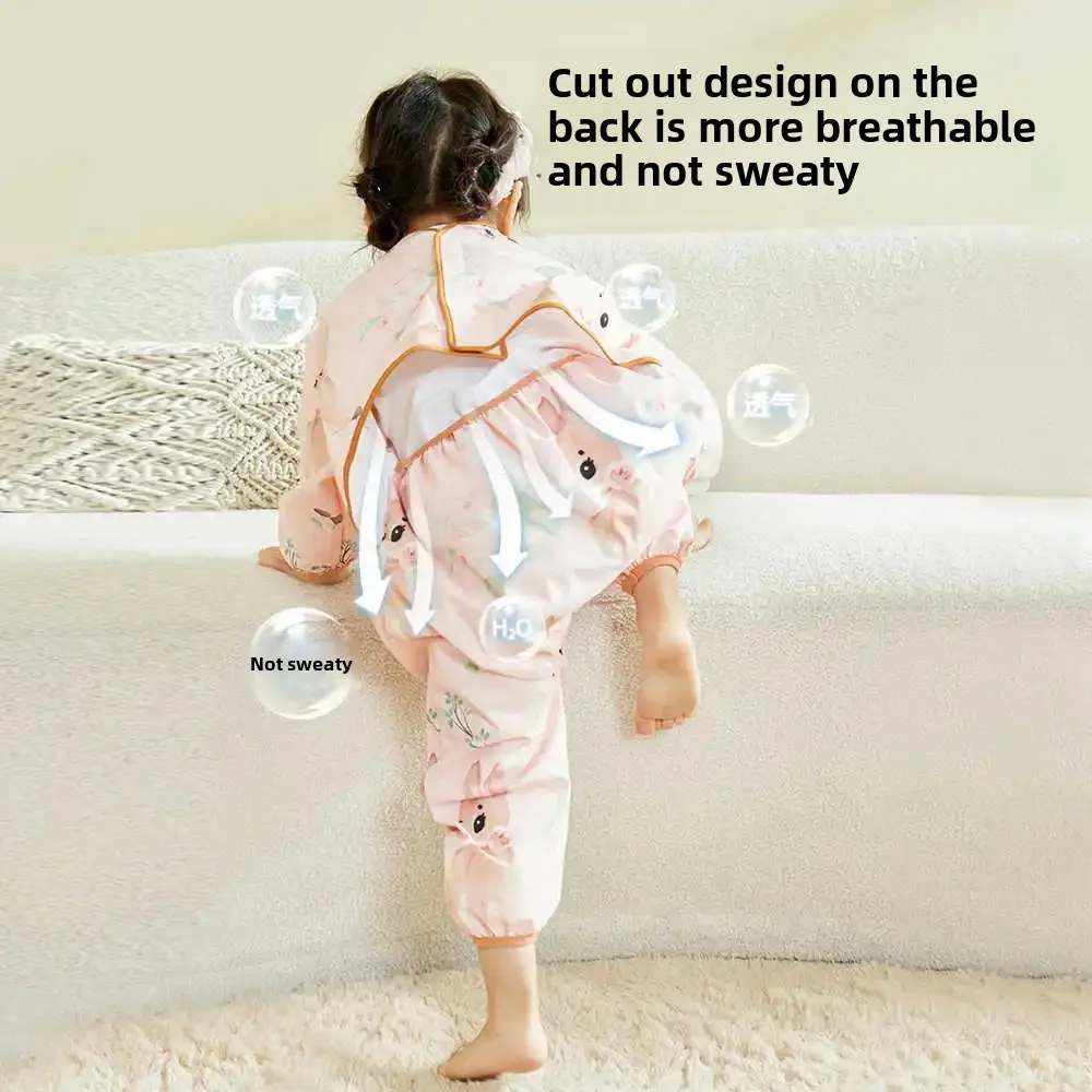 Baby Outdoor Romper Suit Dirt Resistant Crawling Suit One Piece Coverall Feeding Smock Child Protection Clothes Baby Clothes