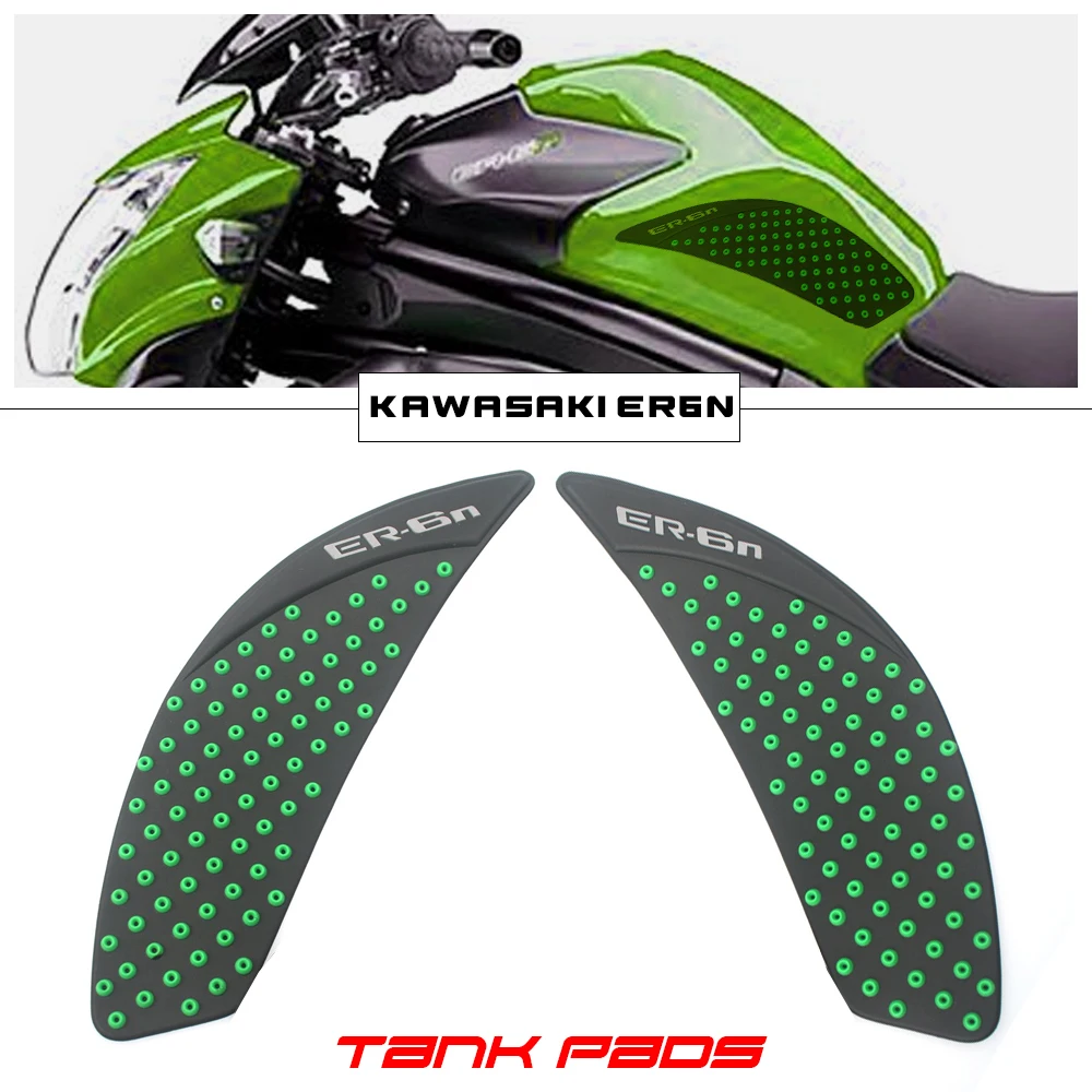 For KAWASAKI ER-6N er6n 2006 2007 2008 2009 2010 2011 2012 Motorcycle Anti slip Tank Pad 3M Side Gas Knee Grip Protector Sticker motorcycle anti slip tank pad 3m side gas knee grip traction pads protector stickers for kawasaki ninja 250 300 z250 2012 2015