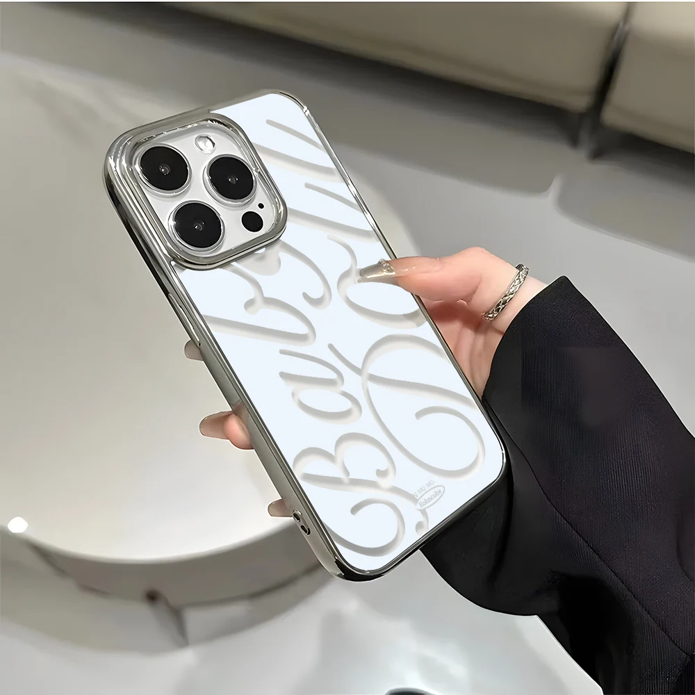 Luxury Minimalist English Letters Clear Soft Phone Case