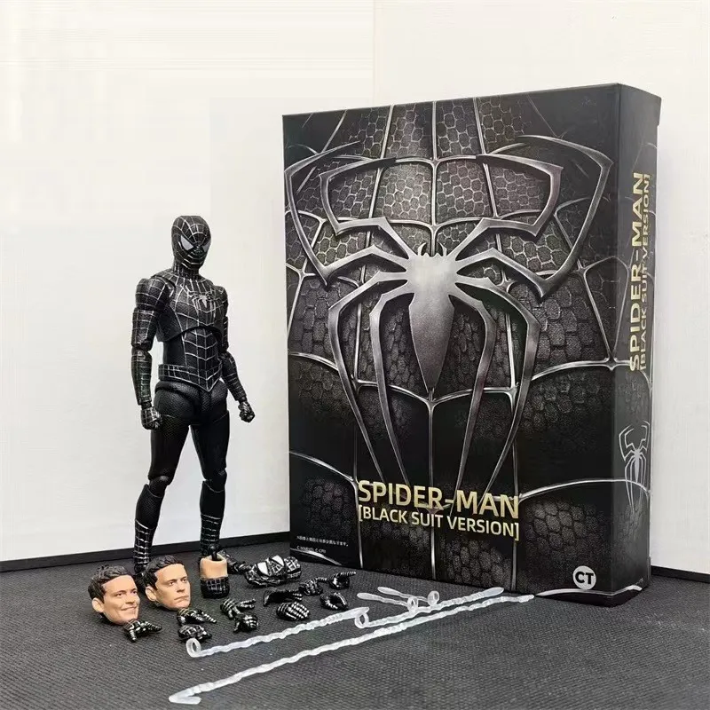 thumbnail image 1 of Figura de acción de PVC de Maguire con traje de batalla negro de Marvel Spider-Man: No Way Home de SHF Spider-Man Marvel The Avengers, modelo coleccionable de juguete de 15 cm, 1 of 4