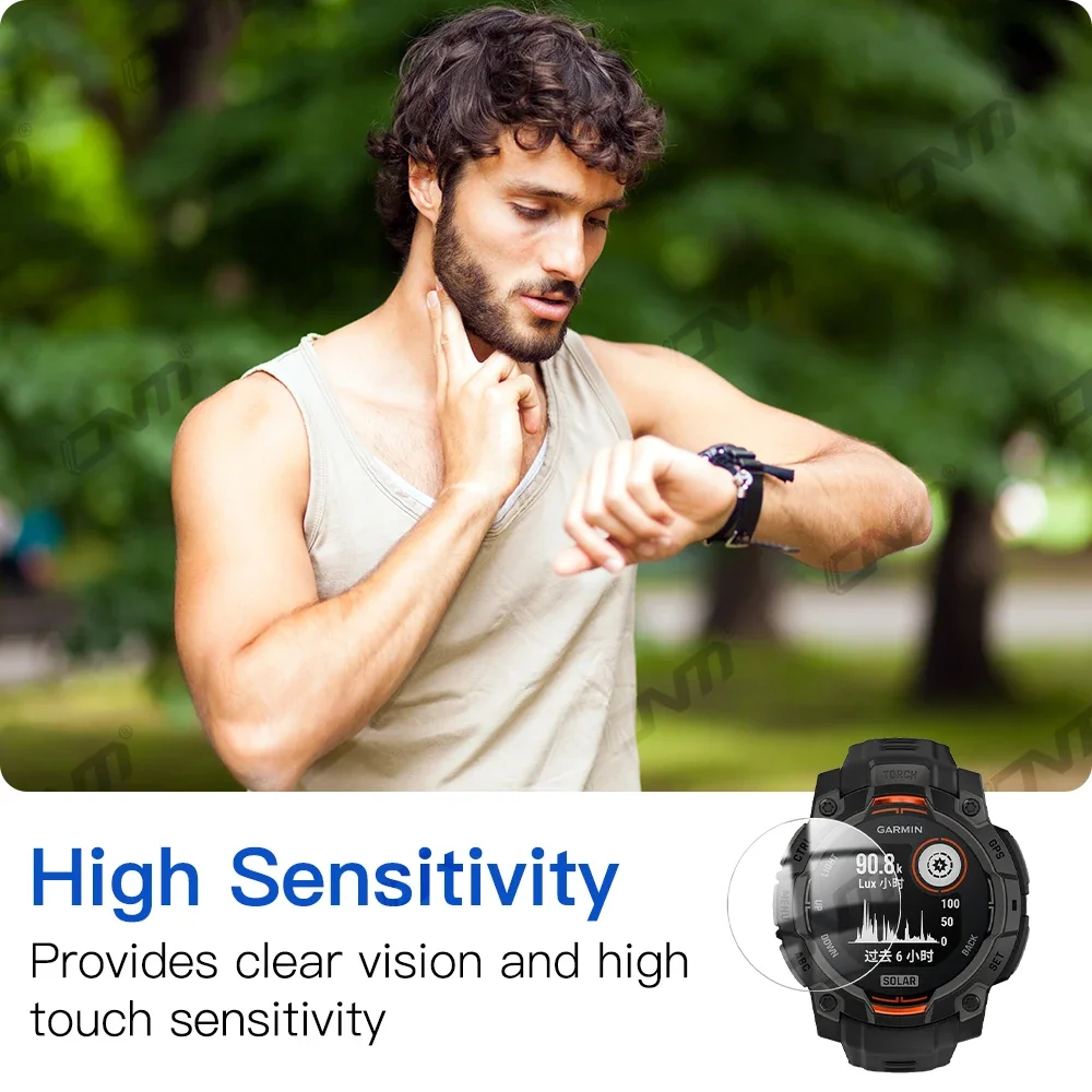 BROTECT Schutzglas Für Garmin Instinct 3 Solar - 3 Stück, 9H Härte, Anti-Fingerprint