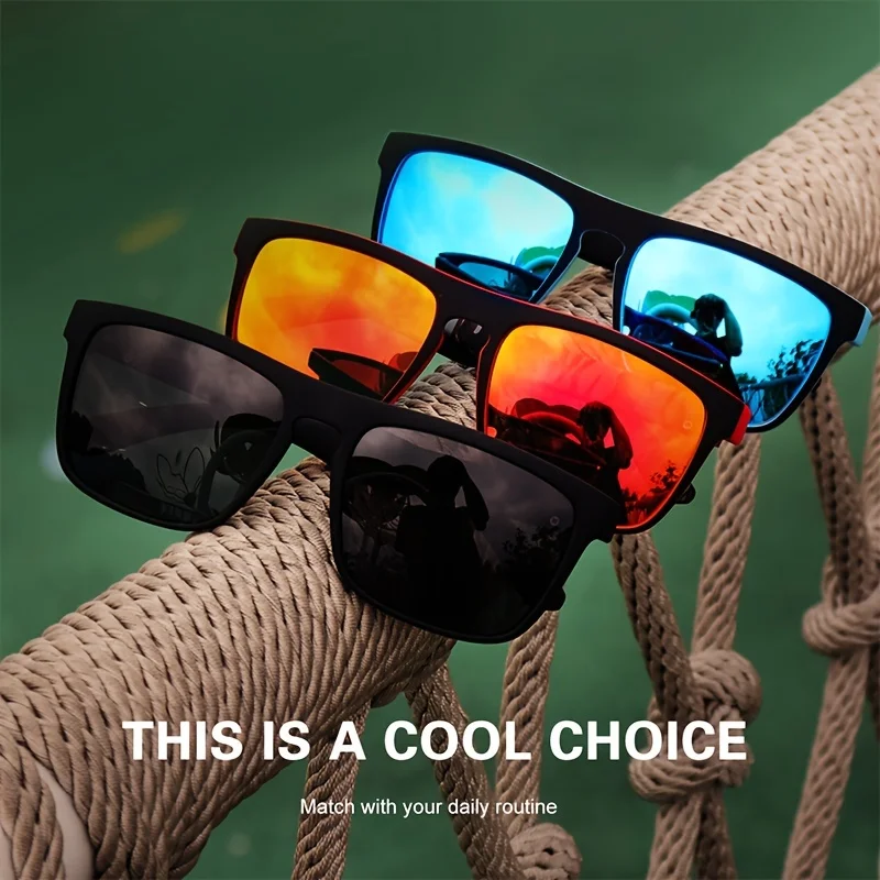 Vintage Square Polarized Sunglasses Men Women Driving Fishing Brand Designer...