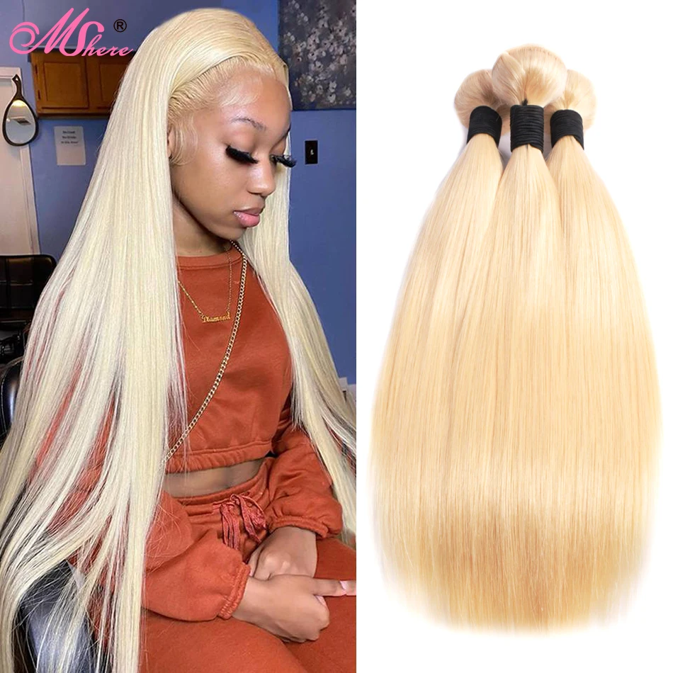 

Mshere 613 Blonde Human Hair Bundles Brazilian Hair Honey Blonde Straight Bundles Remy Human Hair Weft 26 28 Inch Free Shipping