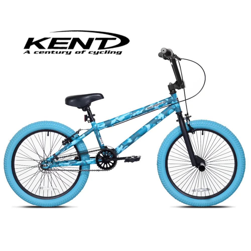 

Kent Bicycle 20-inch Incognito Girl's BMX Child Bike, Turquoise Blue Camouflage