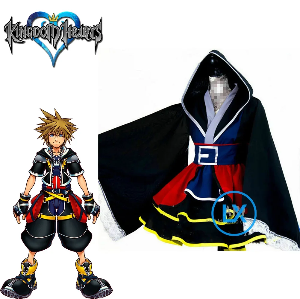 Anime Kingdom Hearts Ii Costume Cosplay Sora Lolita Kimono Dress Set Completi Su Misura Ragazze Femminili Halloween