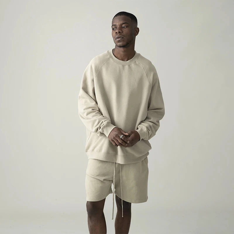 

New Men's Solid Color Sweatshirt Hoodie Fashion High Quality Oversized Hip hop Unisex Cotton Fleece Loose Pullover