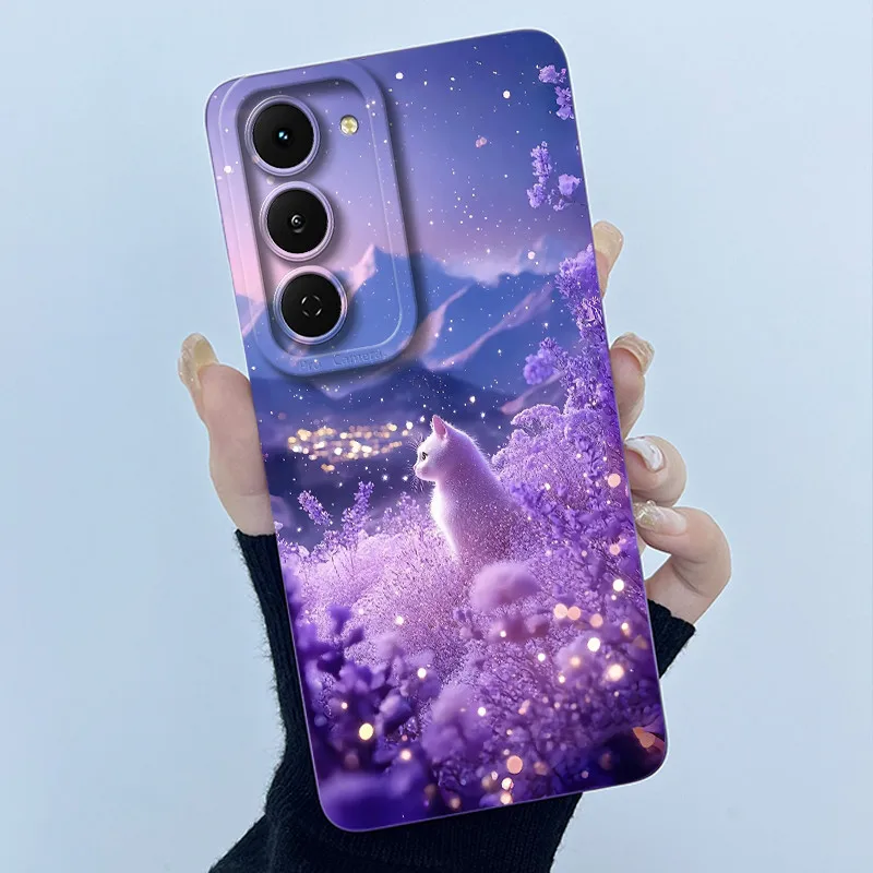 Fashion Simplicity Panda Flower Liquid Silicone Shockproof Soft Phone Case with Lens Protection