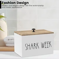 Cotton Pads Storage Box Wood Tampon Container Cotton Swab Holder Cosmetic Organizer Case with Lid Bathroom Organizer Dispenser 2
