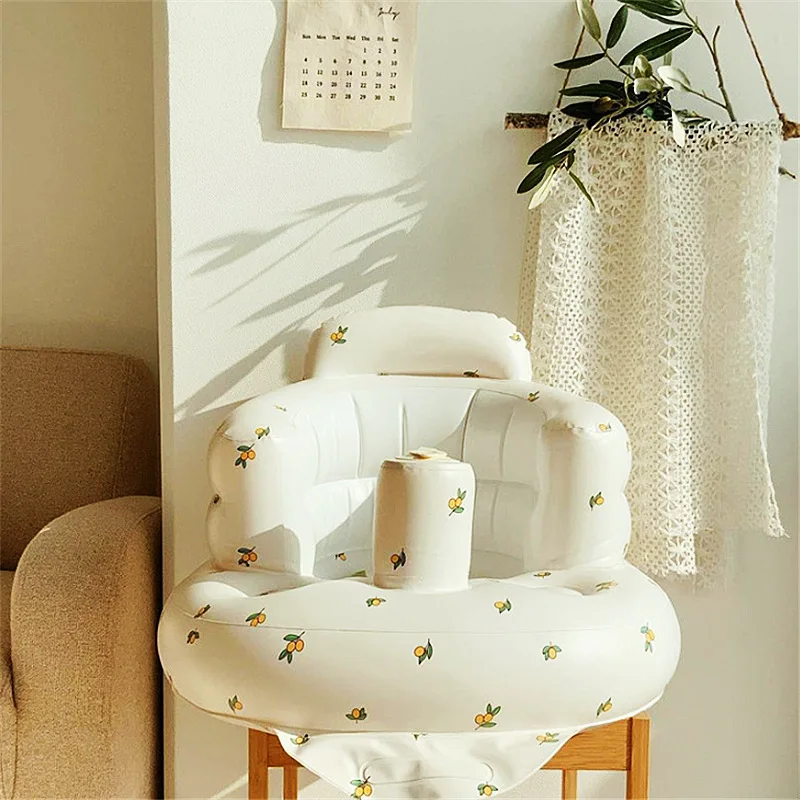 pvc-inflatable-baby-armchair-multifunctional-newborn-chair-portable-shower-bench-kid's-practice-sitting-bathtub-feeding-chair