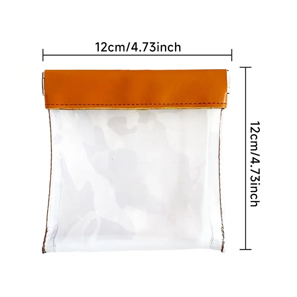 Golf Tees Pouch with Clip - Transparent Storage Bag for Outdoor Sports Accessories