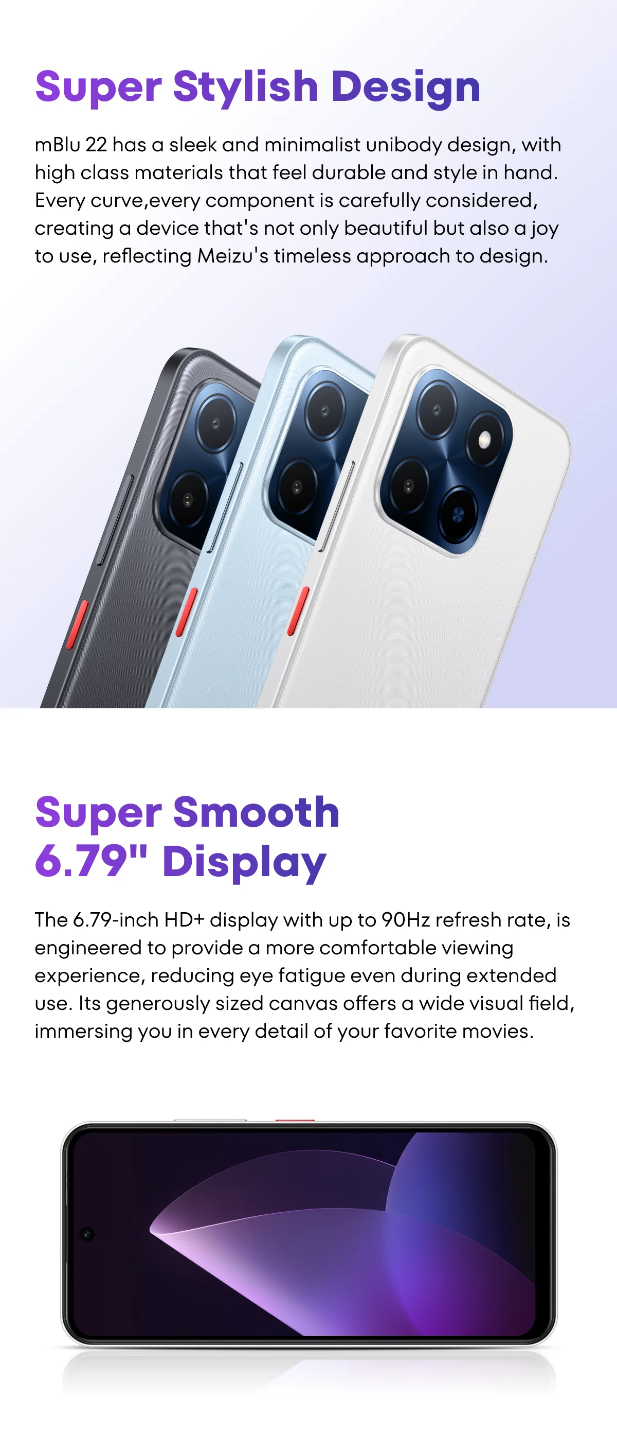 MEIZU MBLU 22 8(4+4)+128GB - Intelec | Tecnología y Fitness
