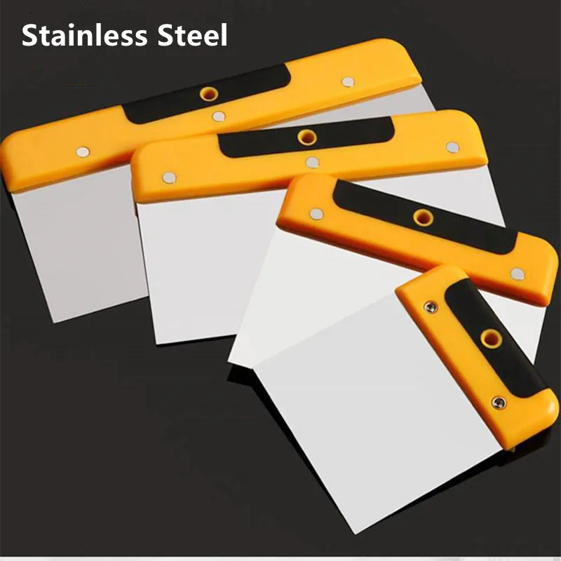 Description Picture 2 of item4/6/8/10Inch Stainless Steel Putty Knife Paint Tool Putty Scraper Plaster Shovel Filling Spatula Wallpaper Scraper Wall Decor