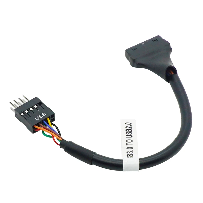 1PC USB 3.0 20-Pin Male To USB 2.0 9-Pin Motherboard Header Female Adapter Cable