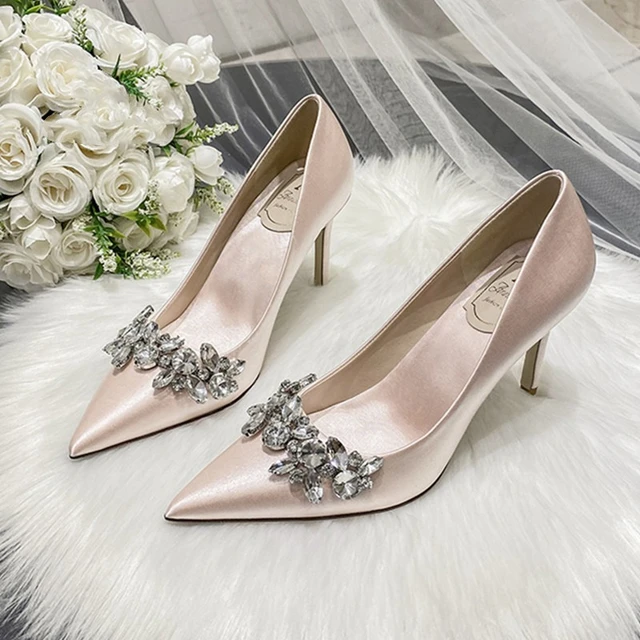 High Heels Women Wedding Shoes Bride Gold Heels Luxury Designer Elegant  Party Sandals Dress Strip Pole Dance Sexy Silver Heels