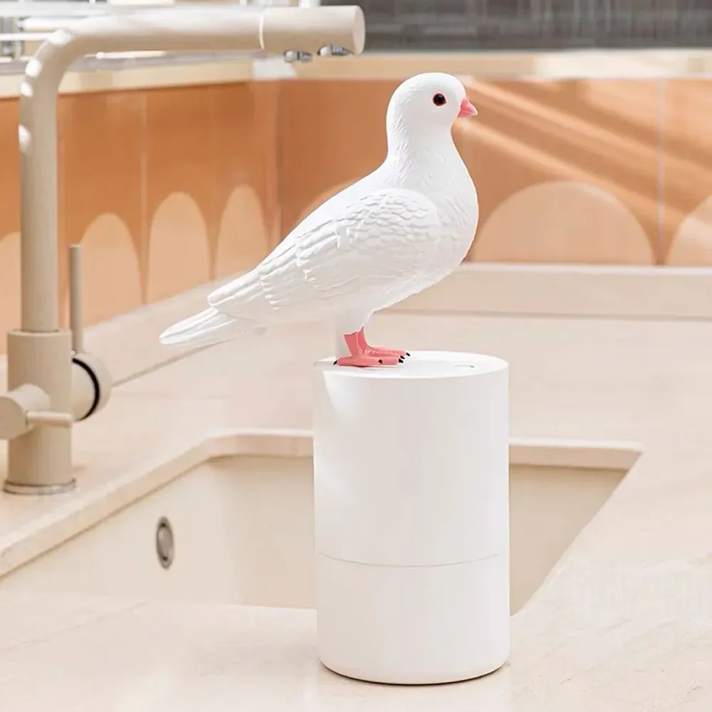 Pigeon Automatic Foaming Hand Soap Dispenser Touchless Cute Bird Soap Dispenser for Commercial Offices Countertop Household Use 5