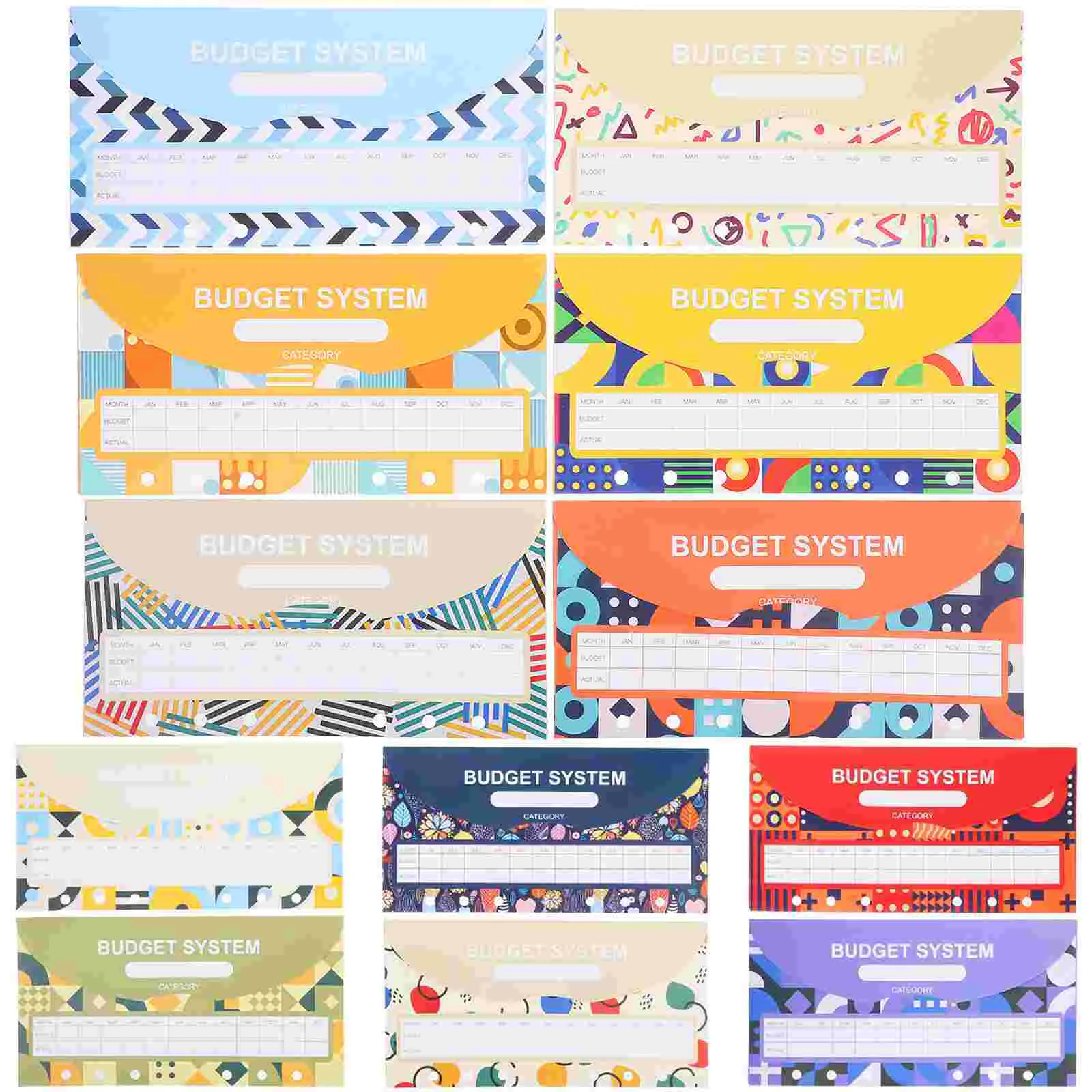 

12 Pcs Cash Envelope Account Book Envelopes Budget Money Office Supplies Loose-leaf for System