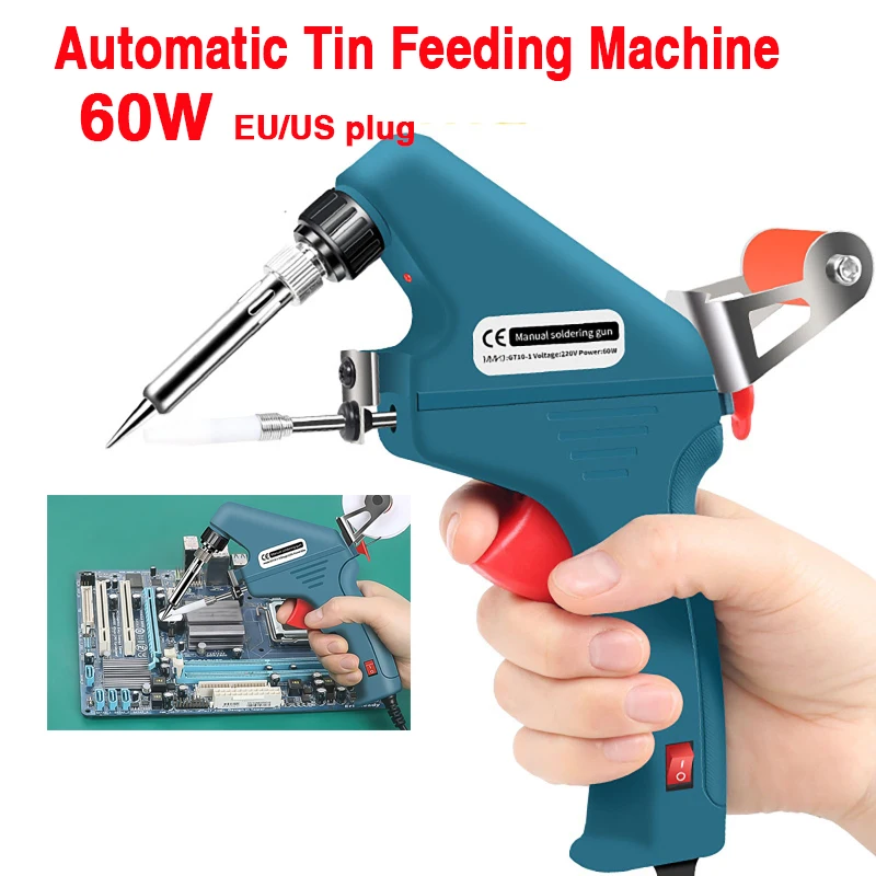 

60W Internal Heat Solder Gun Welding Machine 110V/220V Fast Thermal Electric Soldering Iron Automatic Tin Feeding Soldering Gun