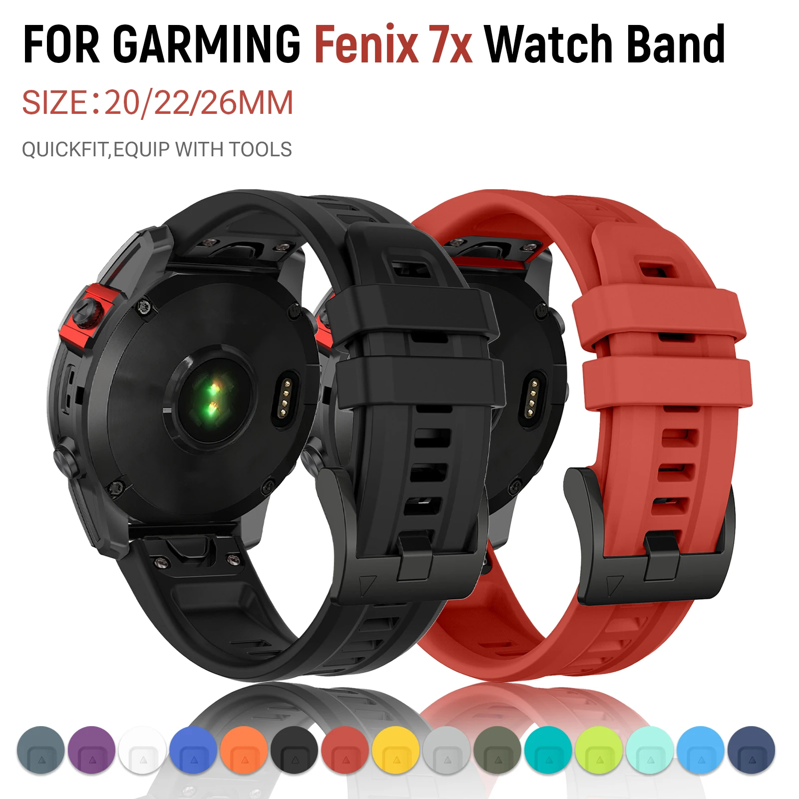Breathable Sweatproof Silicone Watch Band - Quick Release with Stylish Designs